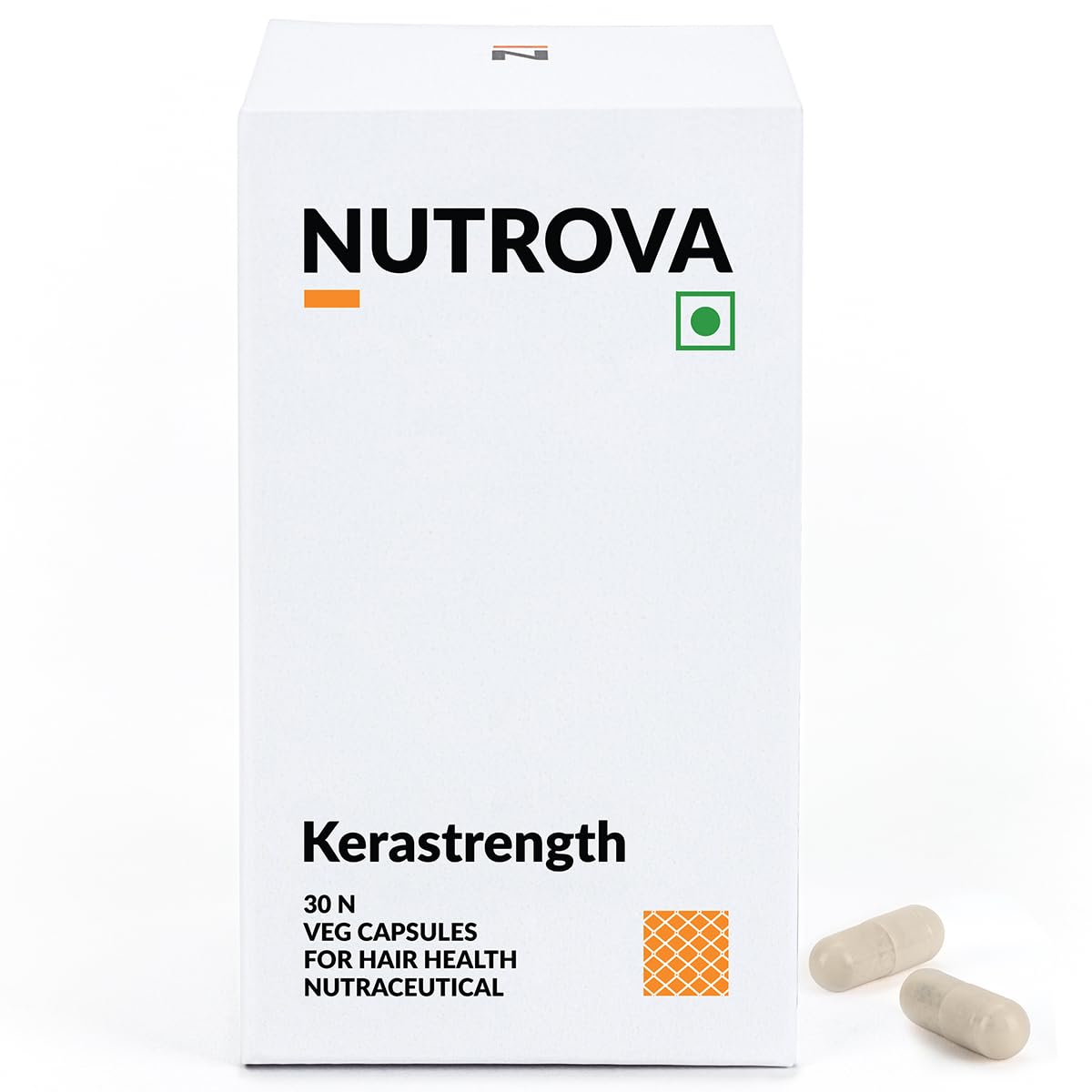 NUTROVA Kerastrength for Men & Women (30 capsules) With Biotin - Prevents Hair-Fall